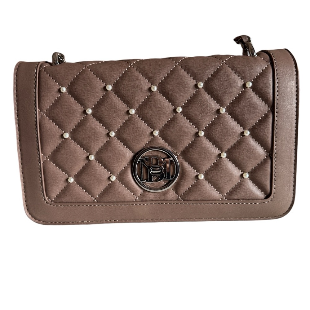 Badgley Mischka Large Crossbody bag‎ bm 4135 Pearl Taupe